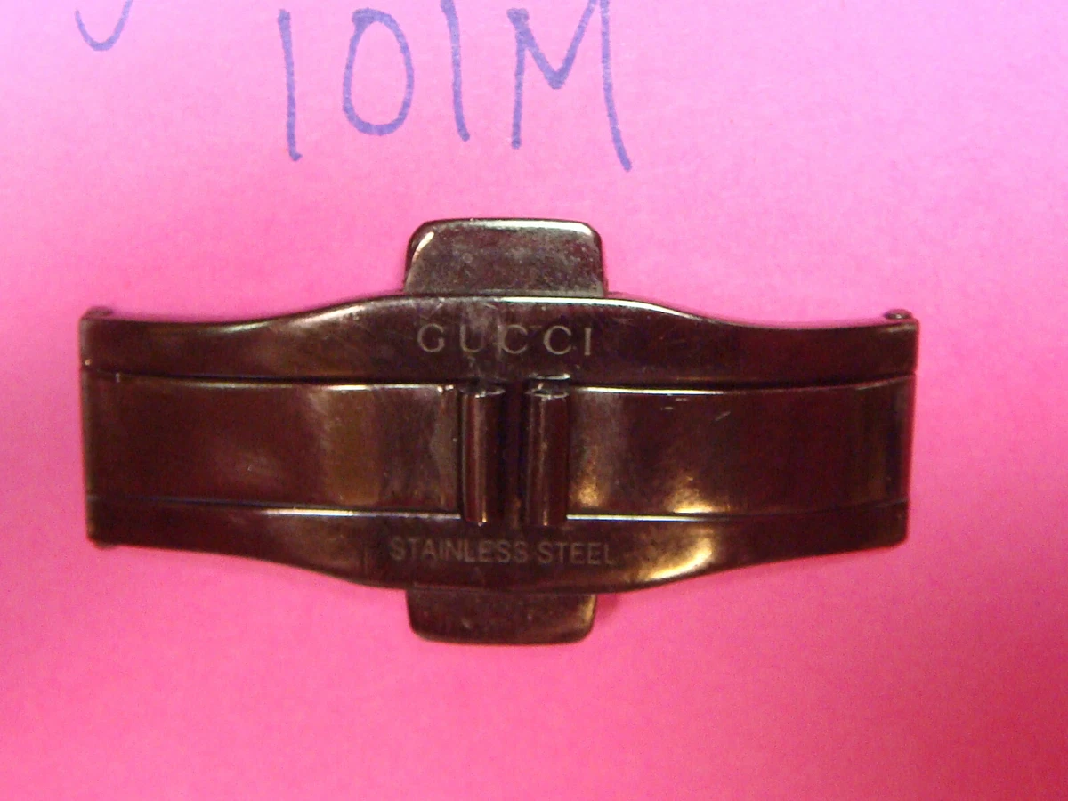 GUCCI 101M DEPLOYANT BUCKLE DEPLOYMENT BROWN USED 3234 eBay