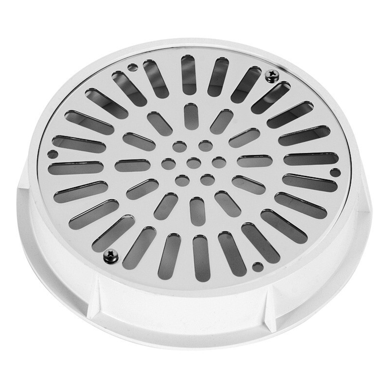 Reja de drenaje Ø 200 mm en acero inox AstralPool con rejilla interior de Ø 175