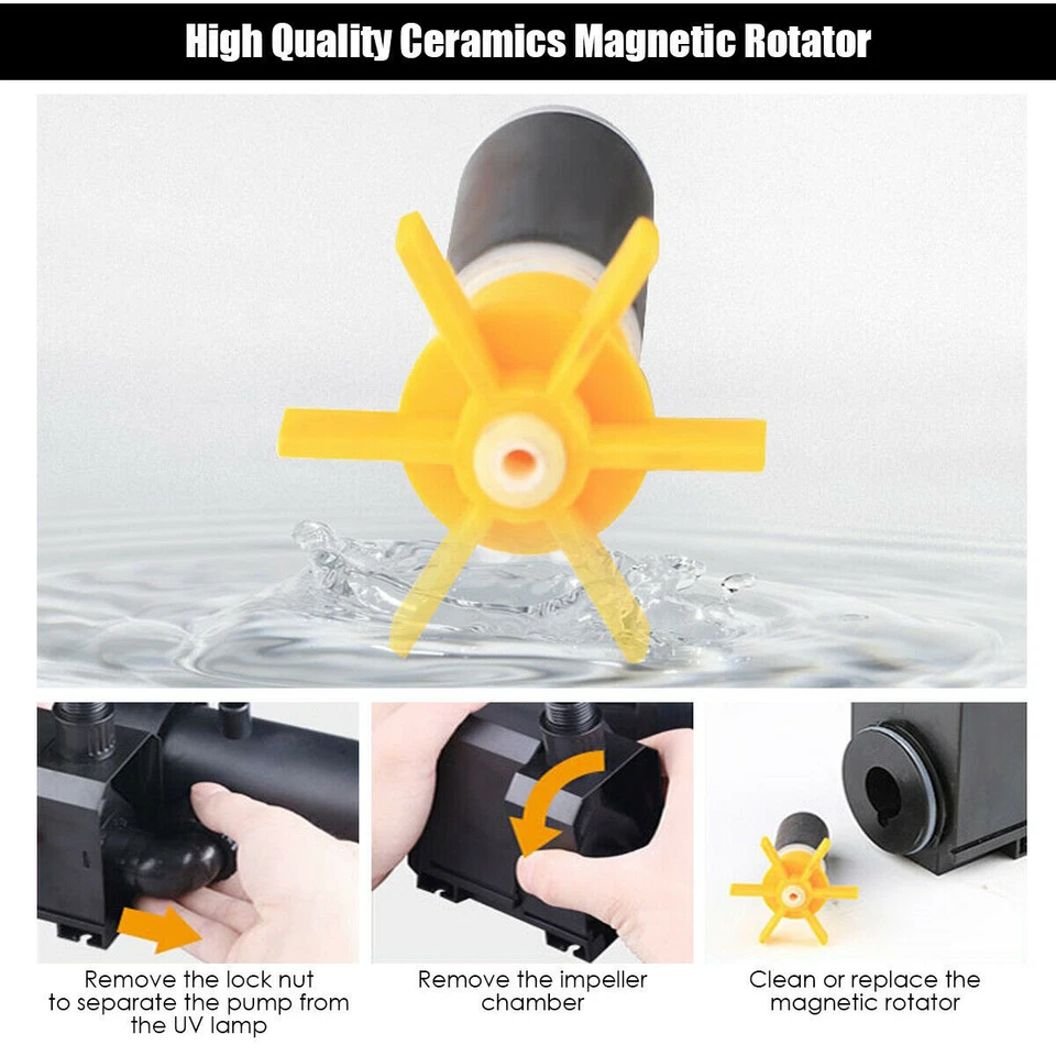 Sistema de filtro de estanque todo en uno 660 GPH 9W esterilizador UV con kits de fuente de bomba NUEVO Foto 2 de 4