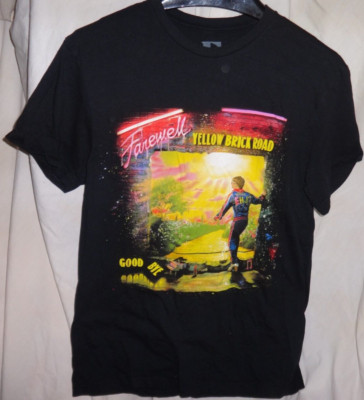 Elton John The Final Farewell Tour Shirt Yellow Brick Road 2022 Sz M Genuine