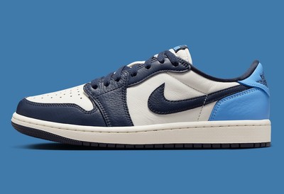 Nike Air Jordan 1 Low OG Shoes Obsidian Blue Sail CZ0790-400 Men's