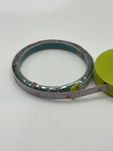 Sterling Silver 925 Turquoise Inlay 8" Bangle - Picture 4 of 4