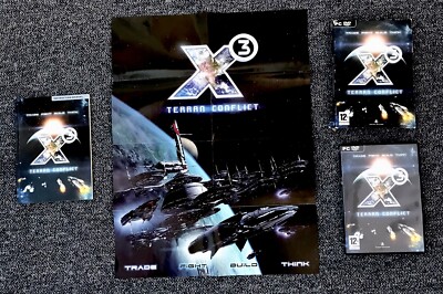 X3 Terran Conflict PC DVD Rom Weltraumsimulation sehr guter Zustand