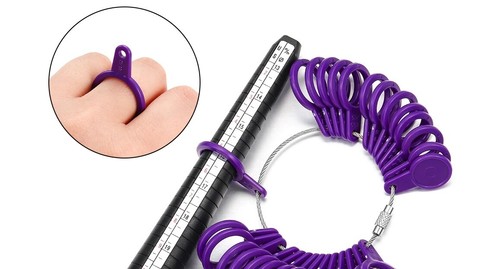 Baguier Mesureur De Tailles De Bagues - Standard US/UE, Plastique Durable, Portable