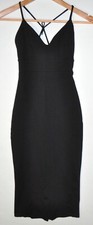 LuLu's Women's Small Stretch Sleeveless Bodycon Little Black Dress Back Zip USA