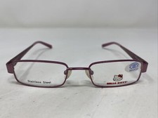Hello Kitty HK 216-3 46-17-130 Purple Metal Full Rim Eyeglasses Frame X406