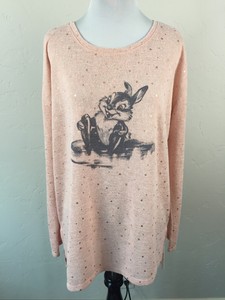 Lc Lauren Conrad Disney Thumper Sweater Large L Peach Nude Lightweight Top Shirt Ebay