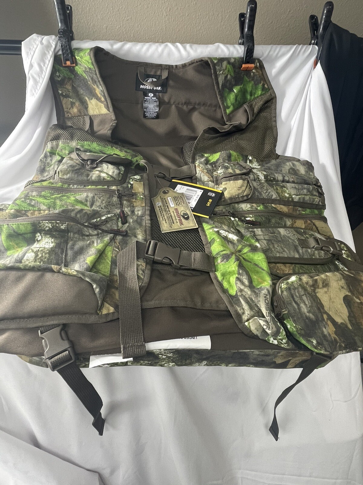 Mossy Oak Obsession Mens Camo Turkey Hunting Vest W/Seat Cushion - XXL NEW!!!