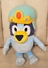Royal Princess Bluey Stuffed Plush 8" Toy With Crown and Cape