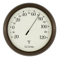 104-108 La Crosse 8 Round Indooroutdoor Dial Thermometer