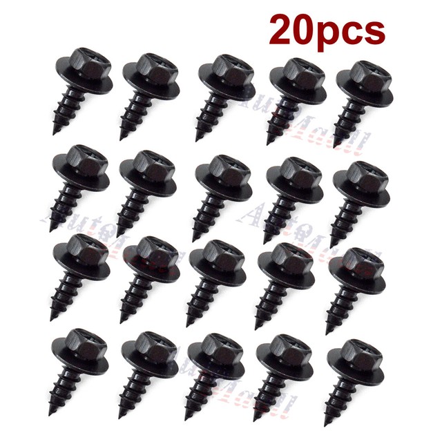 20pcs Bumper Fender Splash Shield Rivet Clip Bolt Screw Fastener 6*19mm