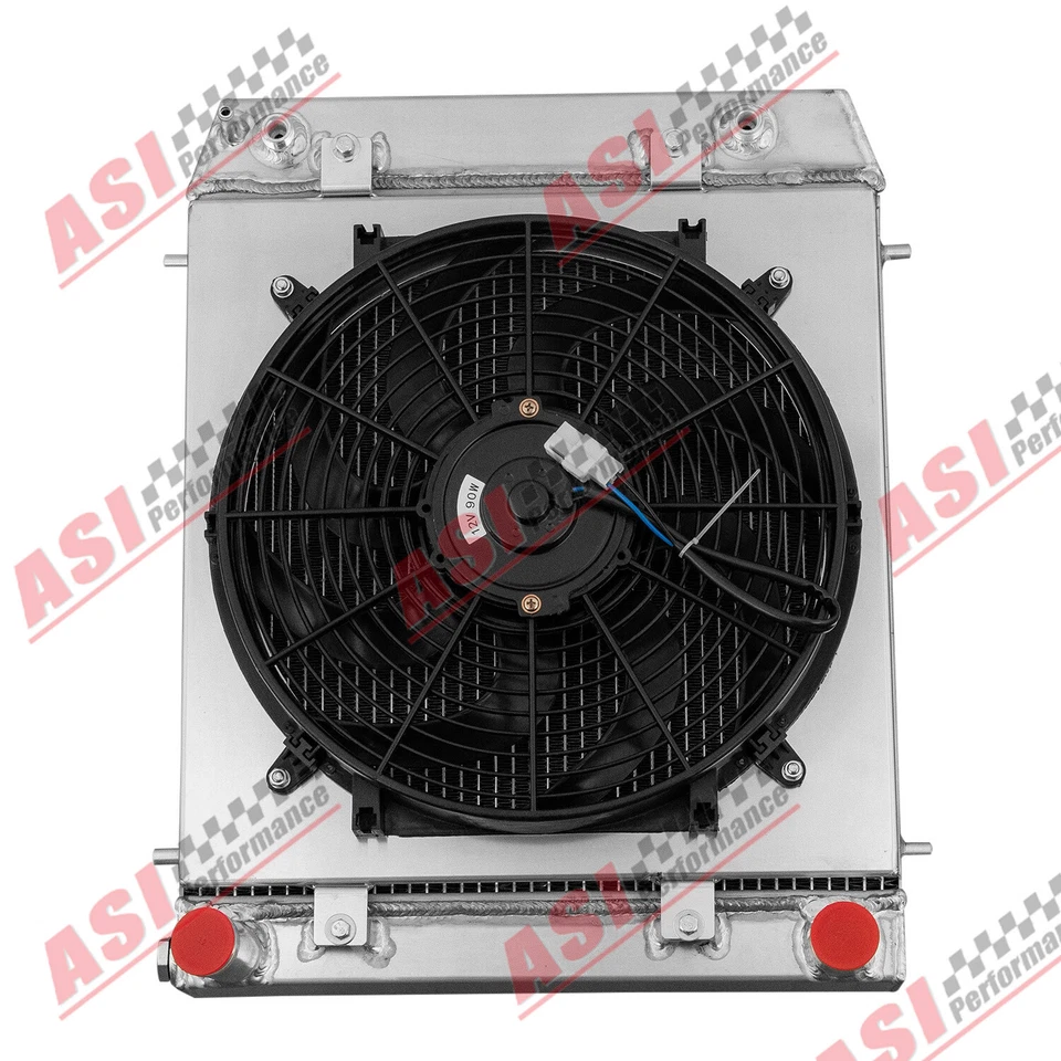 3 Row Radiator+Shroud Fan For Land Rover Defender Discovery 300 TDI AT 94-98 Foto 2 de 4