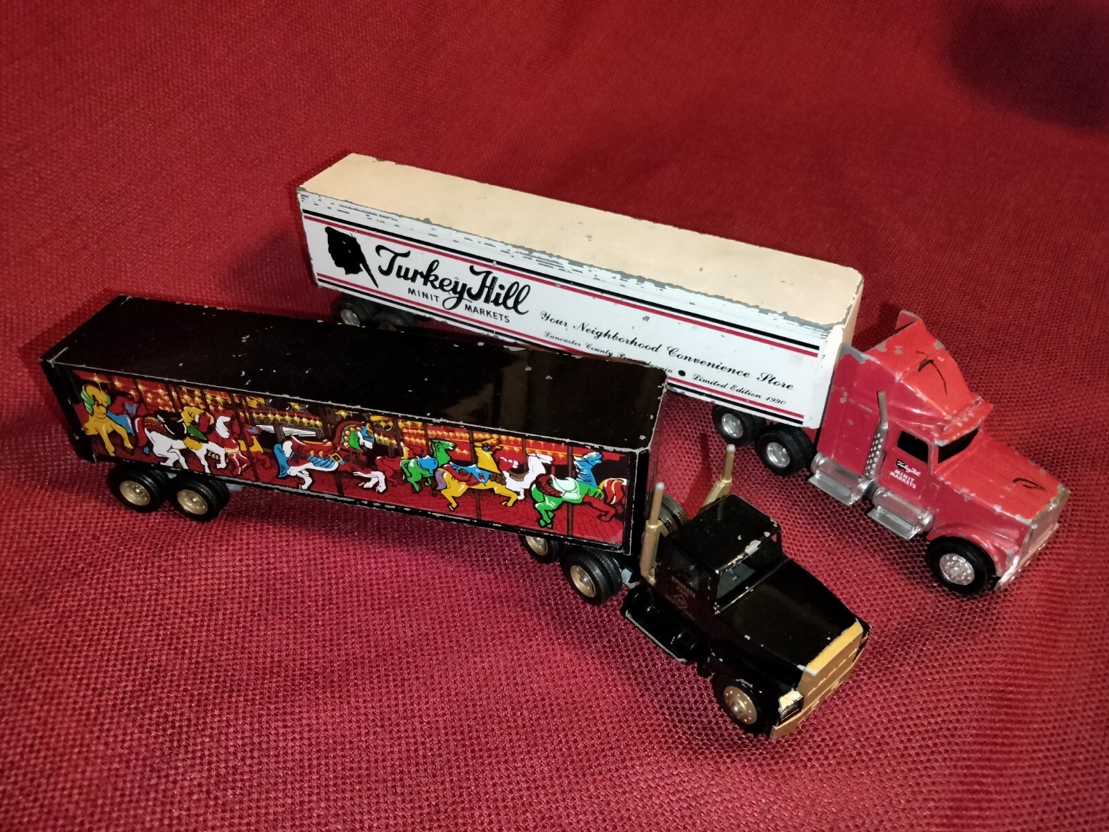 Winross ERTL diecast semi trucks trailers, carnival & Turkey Hill Minit Market-image