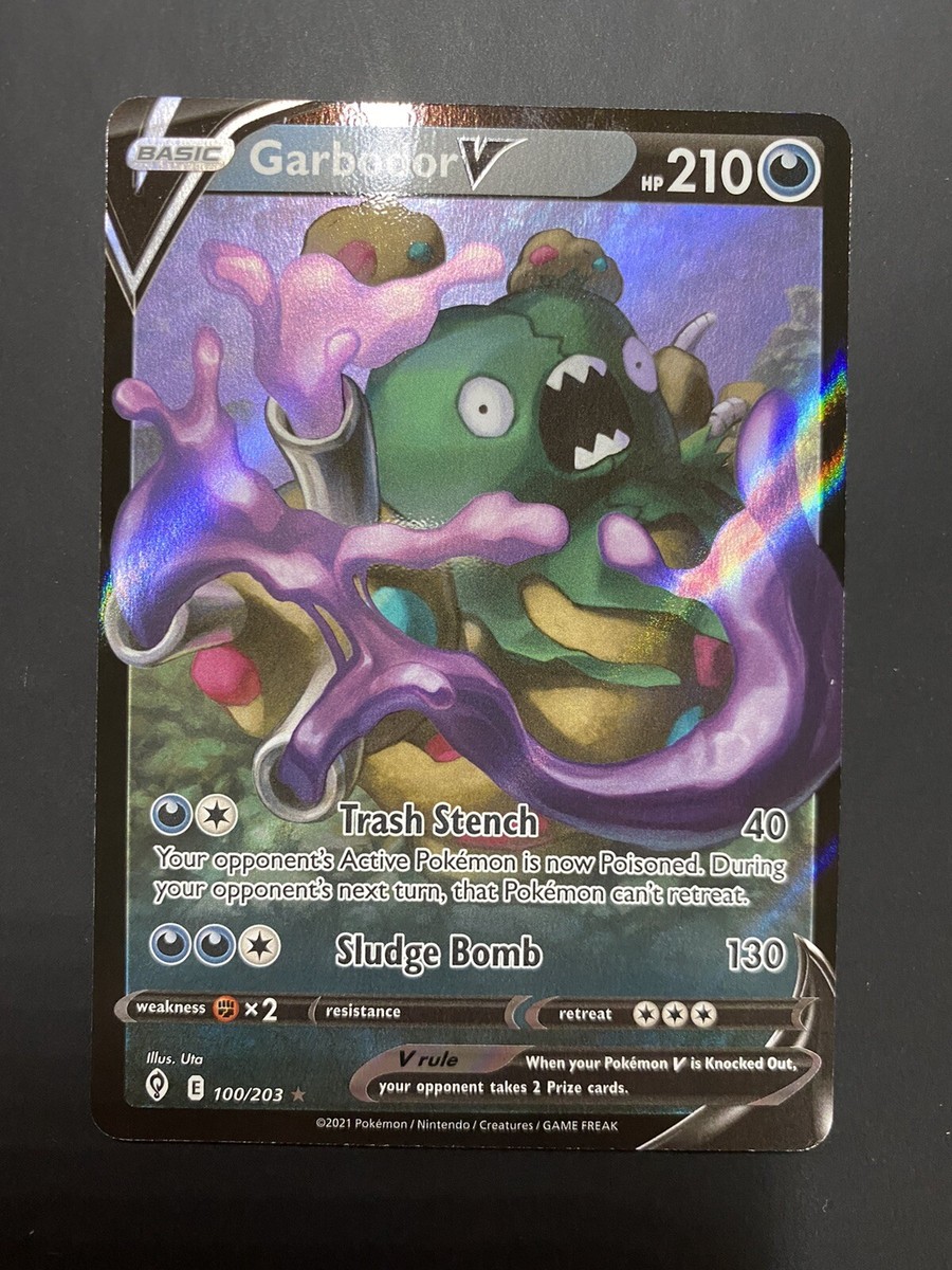 garbodor v pokemon card value (100/203) [Sword & Shield: Evolving Skies] Illustration Rare Garbodor V | Dex -