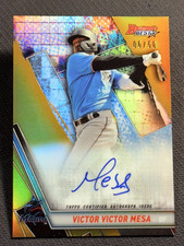 2019 Bowman's Best GOLD REFRACTOR PROSPECT ROOKIE AUTO Victor Victor Mesa  06/50