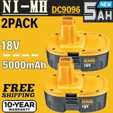  2-PACK 18V For Dewalt 18 VOLT XRP DC9096 DC9098 NiMH Battery NEW 5.0Ah DW9098