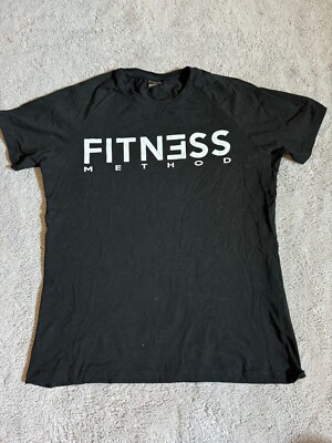 Fitness Method T-Shirt Größe M   Schwarz, Atmungsaktiv & Bequem für Sport