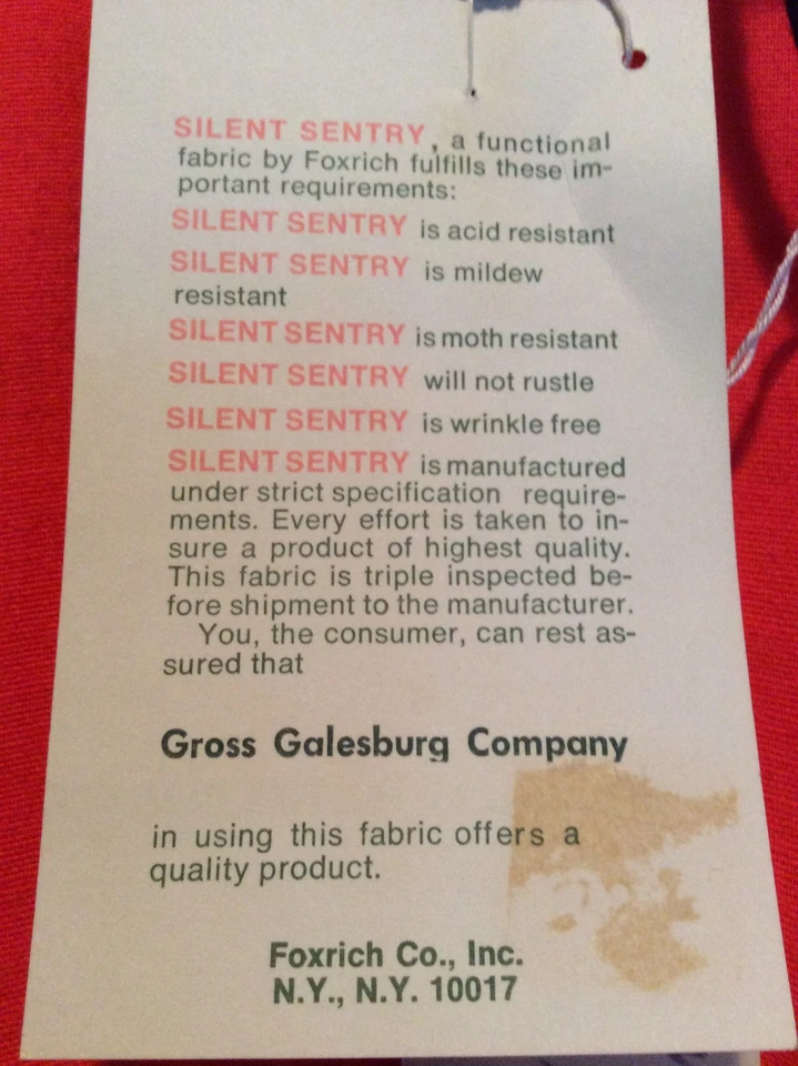 Silent Sentry Parka/Jacket Wind Breaker With Hood X-L Water Repellent NOS  - Image 4 of 4