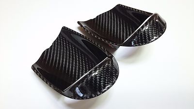 CARBON FIBER FRONT INSIDE DOOR HANDLE INNER PLATE COVERS PAIR FOR