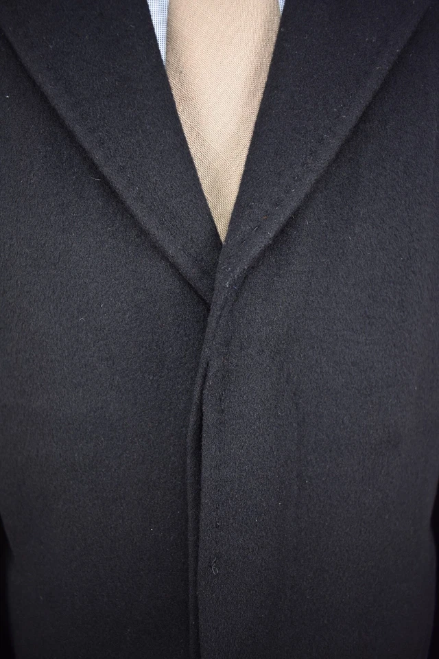 Abrigo Willerby Smith Negro Sólido Mezcla Lana/Cachemira Tres Botones Talla: 42 Foto 2 de 4