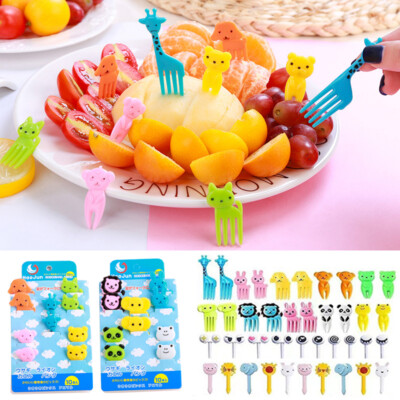 6/10/50 Stück Obstgabel In Tierform Obstgabel Für Kinder Kuchengabel  