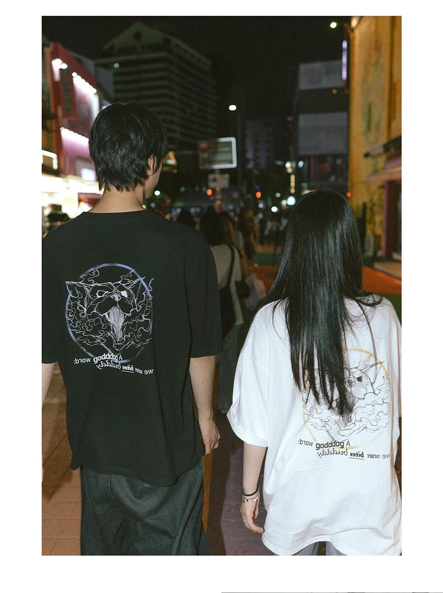 LOOKISM OFFICIAL GOODS GODDDOG/GOD DOG/갓독 [BLACK] SHORT SLEEVE T