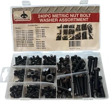 Goliath Industrial 240pc Metric Nut Bolt Washer Assortment ~ MNB240