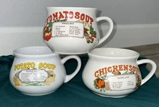 Dat'l Do-It Vintage Soup Mugs W Recipes