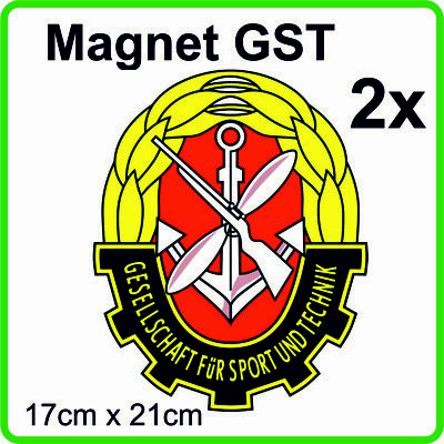 2x emblem magnetic sticker DDR GST Robur IFA W50 Barkas Wartburg Lada Ural S4000