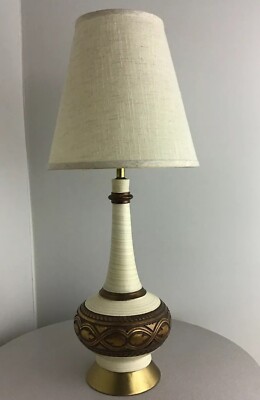 Vintage Mid Century Danish Modern  Ceramic Genie Bottle Fortune Lamp Circa 1962