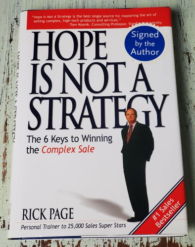 FLAT SIGNED Hope Is Not a Strategy - Rick Page (2002) Hardback Book - Imagen 2 de 3