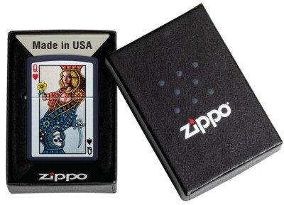 Zippo 48723 Windproof Lighter with Queen of Hearts & Skull Queen