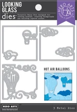 HERO ARTS - METAL CUTTING DIE   -  LOOKING GLASS HOT AIR BALLOONS