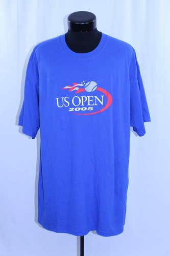 US Open Tennis 2005 T-Shirt Tee XL Red White Blue Graphic Activewear USTA NOS - Picture 18 of 19