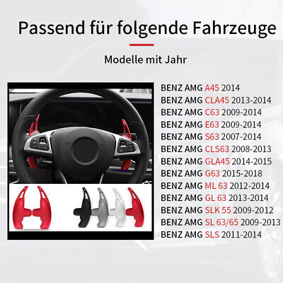 Grau Schaltwippen Verlängerung Paddle Lenkrad für Mercedes Benz