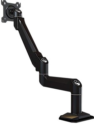 Crimson AV DSA12F Dual Link Desktop Arm with Flat-mounting Base, Black