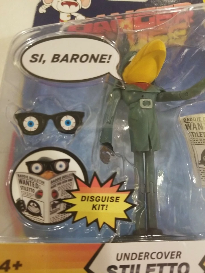 Danger Mouse SI Barone Undercover Duck Stiletto Figure 4 inch & Newspaper Toy - Image 3 of 4
