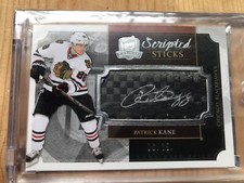 2013-14 Upper Deck The Cup Patrick Kane Scripted Sticks Auto 06/35 Game Used
