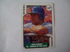 Eric Karros 1992 BASEBALL ROOKIES US PLAYING CARD  Los Angeles Dodgers ROOKIE