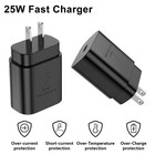 BLACK 25w Type USB-C Fast Wall Charger+3FT Cable For Samsung Galaxy S20 S21 5G