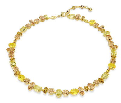 Swarovski Gema necklace Mixed cuts, Yellow finish