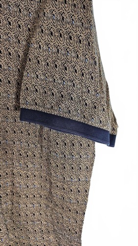 Bobby Jones Collection Men's Polo Golf Shirt Patterned w/ Blue Collar & Cuffs XL - Picture 3 of 10