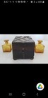 VINTAGE PESTIGE CARVED WOOD CHEST DECANTOR SET — photo 10