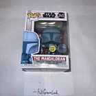 Funko Pop! Vinyl: Star Wars The Mandalorian (Glows in the dark) SUNFADE on back