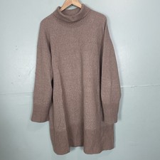 Everlane The Cozy Stretch Turtle Neck Sweater Dress Wool Blend Women Sz XL