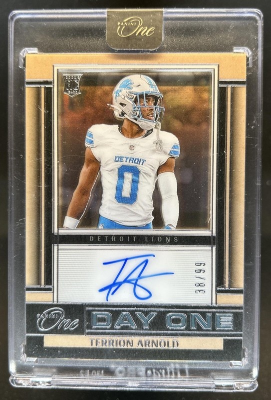 2024 Panini One Terrion Arnold Day Auto Autograph Rookie RC #/99 Lions