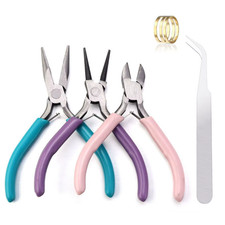 Professional 3-Color Metal Pliers Set for Jewelry Making and DIY Crafts