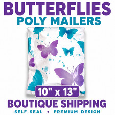 10x13 Butterflies Designer Poly Mailers Boutique Shipping Bags