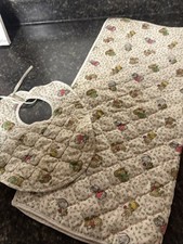 Baby Linens Blanket Changing Pad Bib Baby Doll Play Puppies Bunnies Vintage