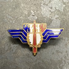 Original WWII Free French Mosquito Badge Enameled